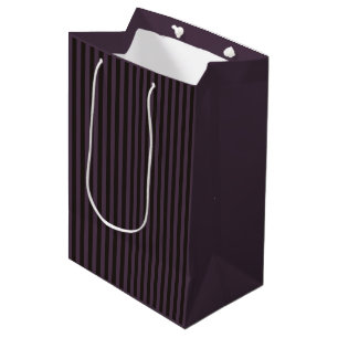 Lila und schwarze Streifen Halloween-Muster Mittlere Geschenktüte