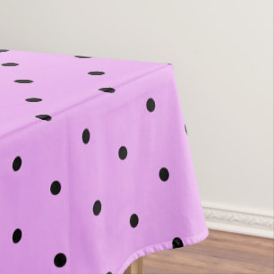 Lila und schwarze Tupfen Tischdecke
