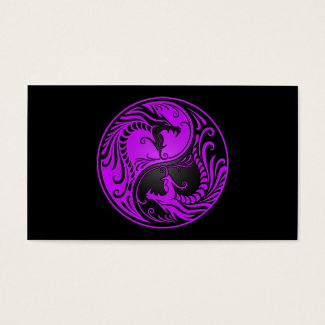 Lila und schwarze Yin Yang Dragons (Vorderseite)