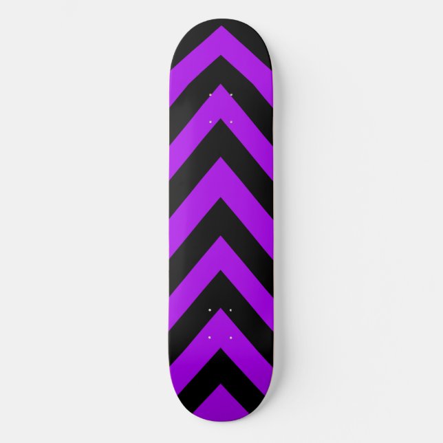 Lila und schwarze Zickzackskateboard-Plattform Skateboard (Vorderseite)
