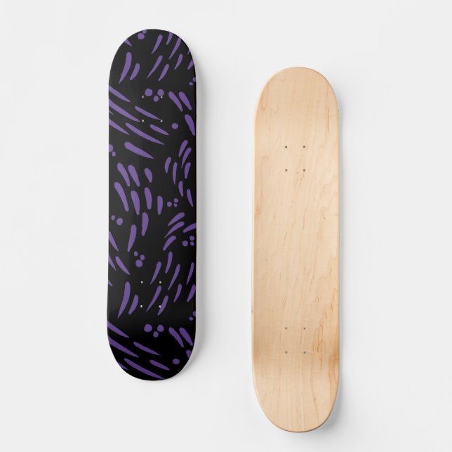 Lila und schwarzer Fluss Skateboard (Vorderseite)
