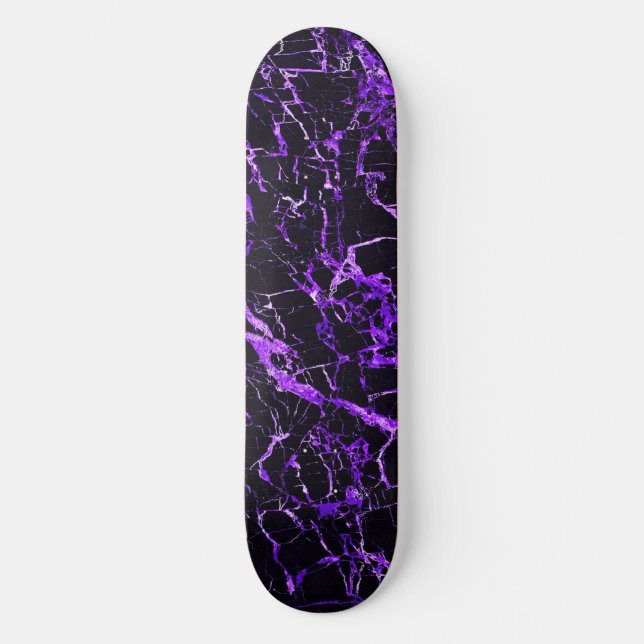 Lila und schwarzer Marmor, Skateboard (Vorderseite)