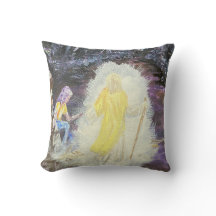 Lila und schwarzer Wald mit dem Licht Jesu