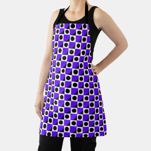 lila und schwarzes geometrisches Muster Schürze