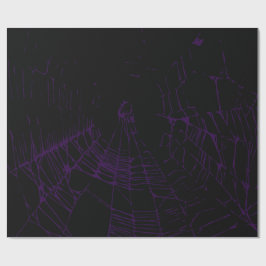 Lila und schwarzes Goth Spiderweb Geschenkpapier