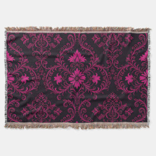 Lila und schwarzes gotisches Damastmuster Decke