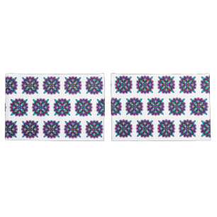 Lila und schwarzes mystisches Mandala Kissenbezug