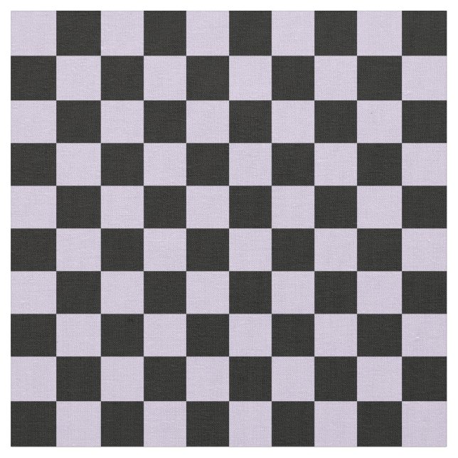 Lila und schwarzes Schachbrettmuster Stoff (Nahaufnahme)