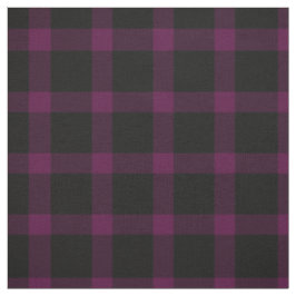 Lila und schwarzes Tartan-Kariertes Muster Stoff