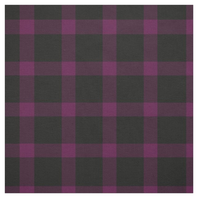 Lila und schwarzes Tartan-Kariertes Muster Stoff (Muster)