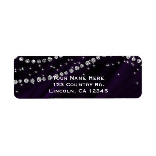 Lila und Silber Diamant Bling Glam Funkeln