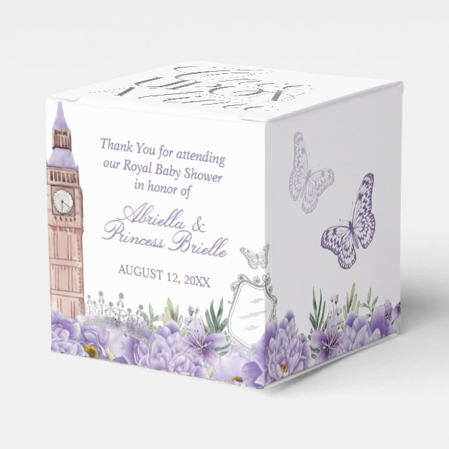 Lila und silber einmal auf Zeitdrucke Geschenkschachtel (Vorderseite)