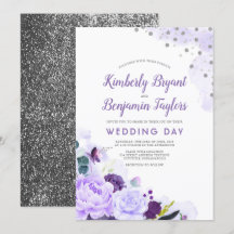 Lila und silber | Hochzeitsblumenwasser