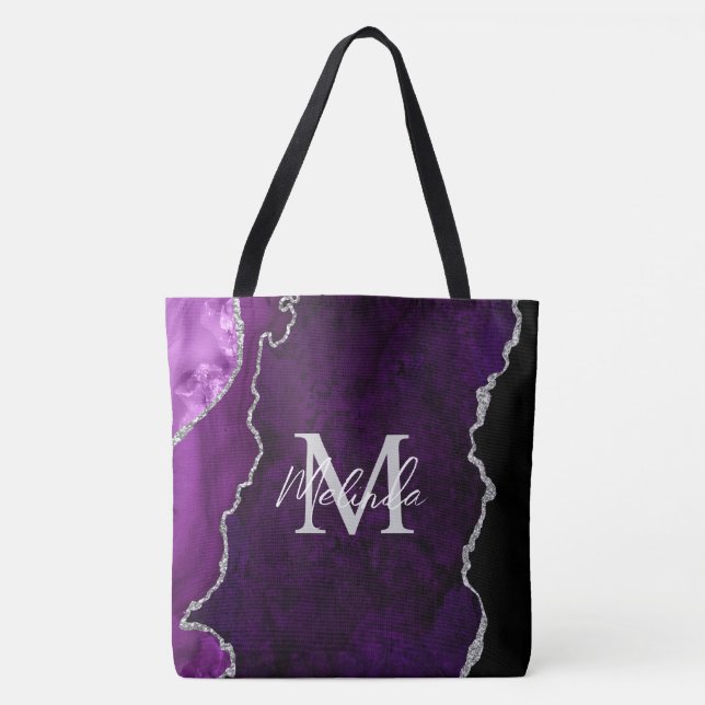 Lila und Silber Marmor Achat (Vorderseite)