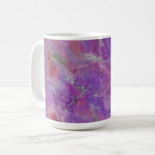 Lila und Silber Marmormuster  Kaffeetasse