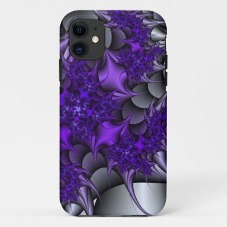 lila und silberne Dornen Fraktal iPhone Gehäuse Case-Mate iPhone Hülle
