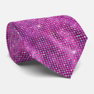 Lila und silberne Glitzern Krawatte