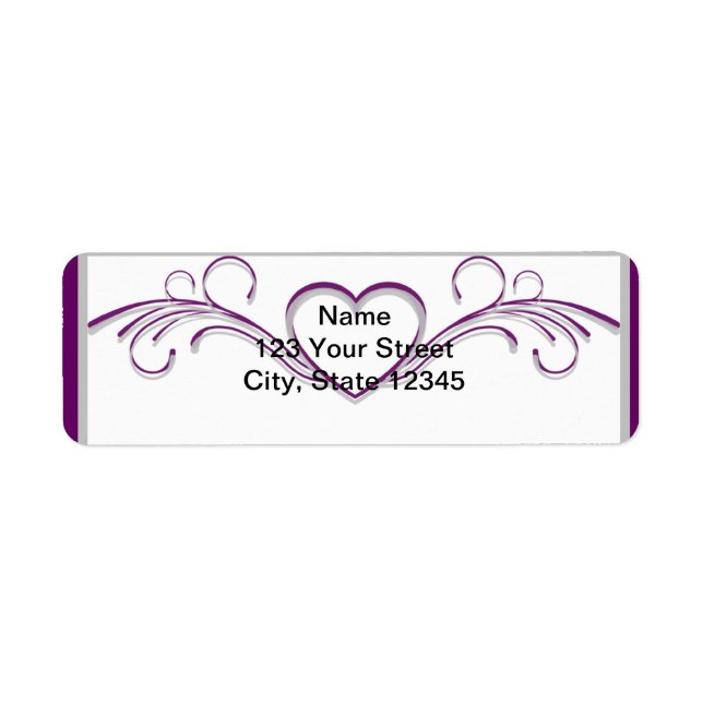 Lila und silberne Herzenscroll (Vorne)