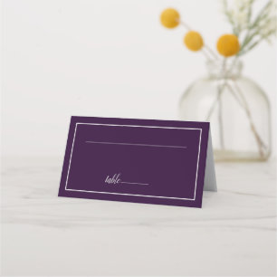 Lila und silberne Hochzeit Platzkarte
