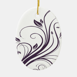 Lila und silberne Wirbel Hochzeit Keramik Ornament