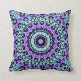 Lila und TürkisMandala Kissen