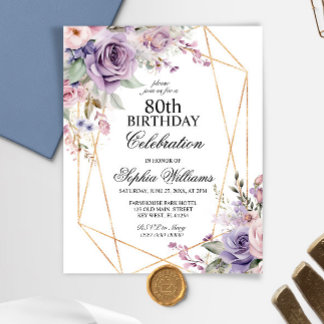 Lila und unangenehme Einladung zum Geburtstag