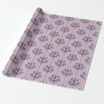 Lila und Vintages Kronleuchter-Muster Geschenkpapier<br><div class="desc">Lila und schwarze Paris mit Vintagen Kronleuchtern,  die in einem Muster verpackt sind.</div>