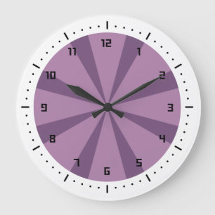 Lila und violette Sonne Große Wanduhr