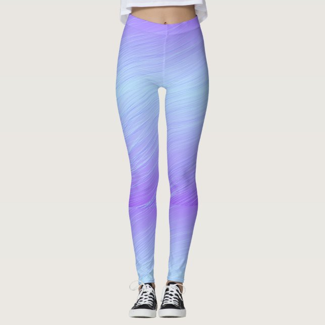 Lila und violettes Muster Leggings (Vorderseite)