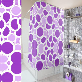 Lila und weiß duschvorhang