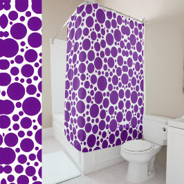 Lila und weiß duschvorhang