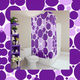 Lila und weiß duschvorhang