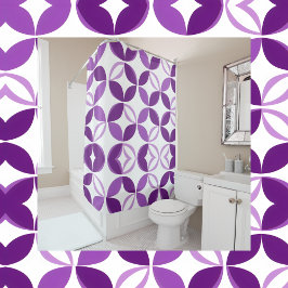 Lila und weiß duschvorhang