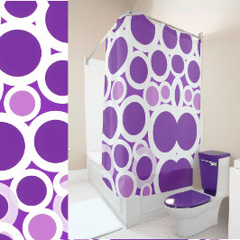 Lila und weiß duschvorhang