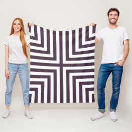 Lila und weiß gestrichene Ecke Wiederholungsmuster Fleecedecke