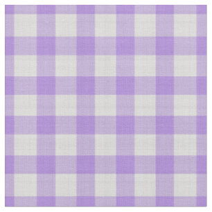 Lila und weiß karierter Gingham Stoff
