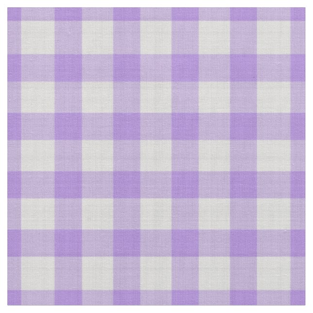 Lila und weiß karierter Gingham Stoff (Nahaufnahme)