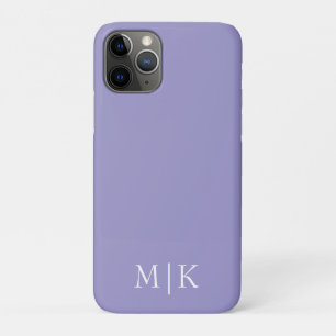 Lila und weiß Modernes Monogramm Case-Mate iPhone Hülle