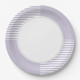 Lila und weiß pappteller