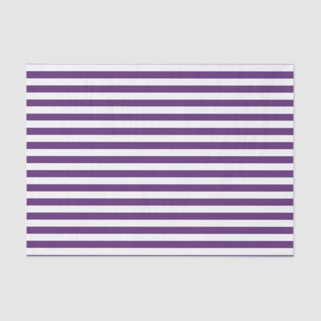 Lila und Weiß Stripes Seidenpapier (Vorderseite)