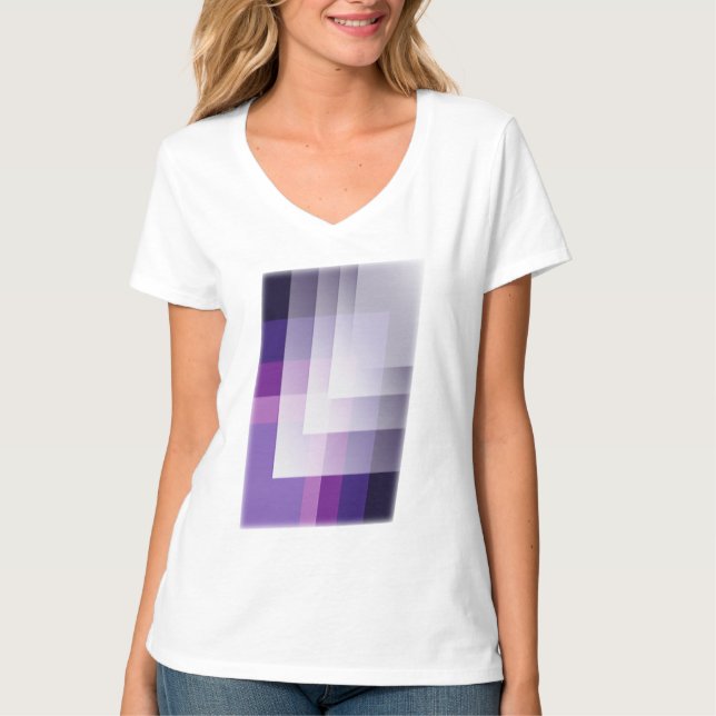 Lila und weiß T-Shirt (Vorderseite)