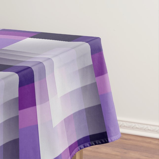 Lila und weiß tischdecke (Beispiel)