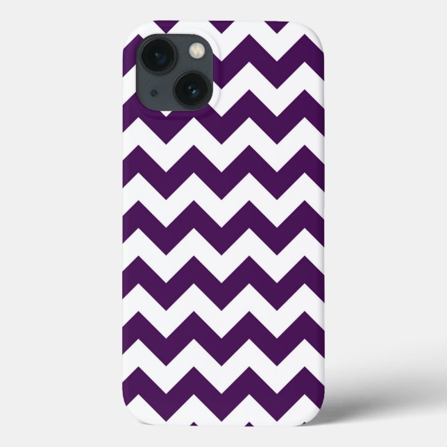 Lila und weiß Zigzag Case-Mate iPhone Hülle (Rückseite)