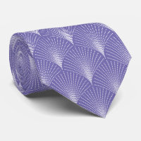 Lila und weiße Art Deco Muster Neck Tie