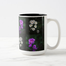 Lila und weiße Blumengarten Zweifarbige Tasse