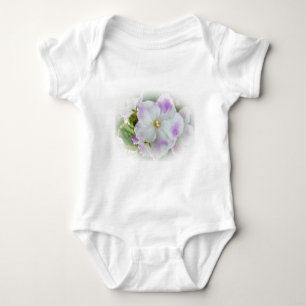 Lila und weiße Extravagante afrikanische Violetten Baby Strampler