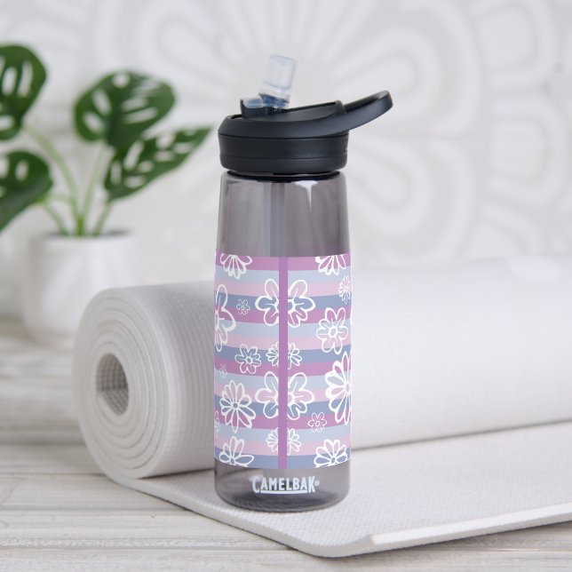 Lila und weiße Flora Camelbak Wasserflasche Trinkflasche (Yoga)