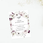 Lila und weiße Flora ni Mahlzeiten UAWG VER RSVP Karte<br><div class="desc">Versenden Sie diese elegante,  Aquarell Lila & White Floral UAWG Karte mit Ihren Einladungen für Hochzeiten und Party inklusive Graduation Partys. Sehen Sie sich unsere Kollektion für die Mahlzeit Option an.</div>