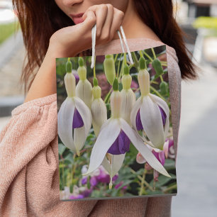 Lila und weiße Fuchsia-Flora Mittlere Geschenktüte