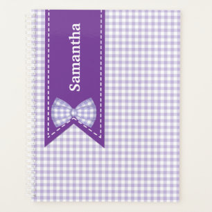 Lila und weiße Gingham Custom Planer